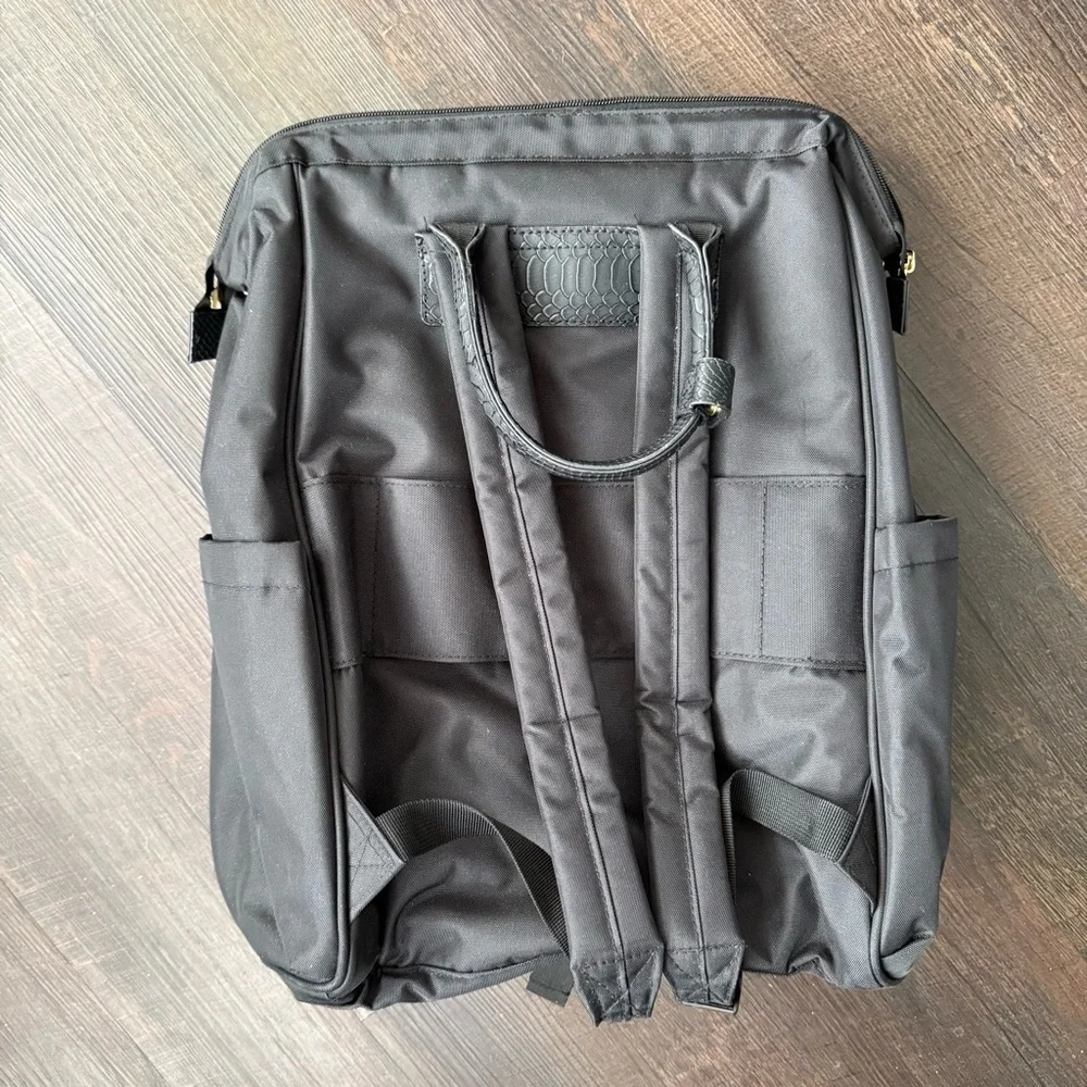 Nicole Miller Large Travel Laptop Backpack Bag Black